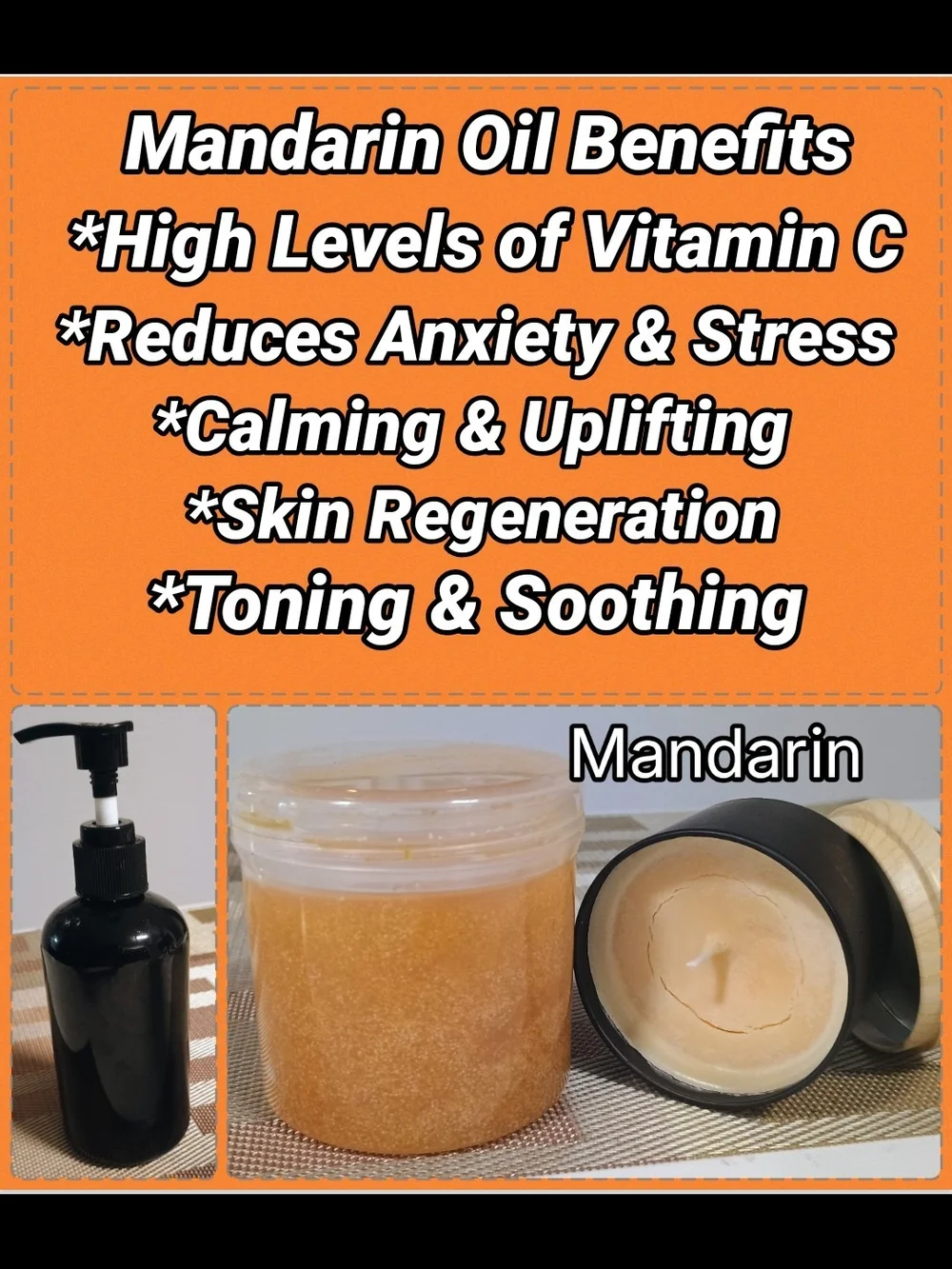 FootMaynia Mandarin Foot Scrub, Candle, & Body lotion Duo - Orange Scented